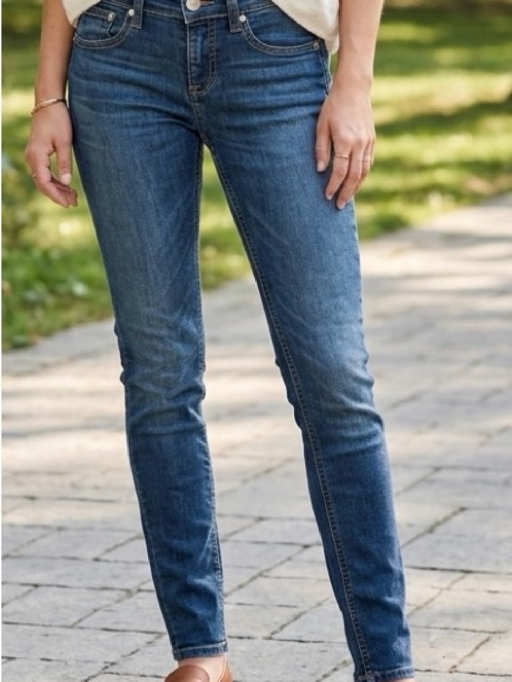 Rag & Bone JEAN Capri Skinny Jeans Size 26 Dark Blue Low Rise Ankle